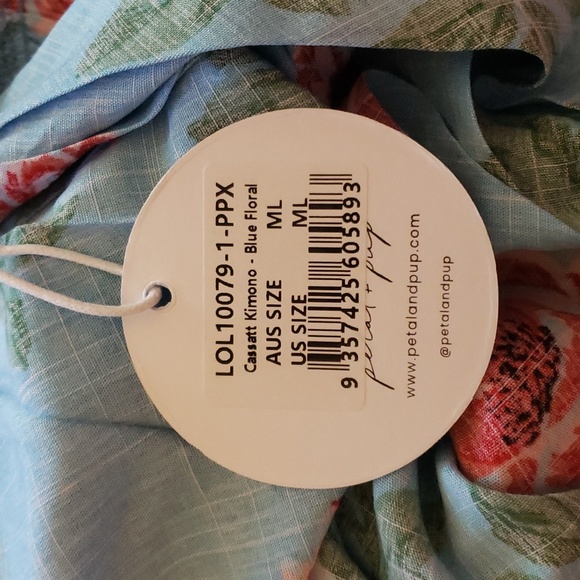 Kimono-blue floral - Picture 6 of 11